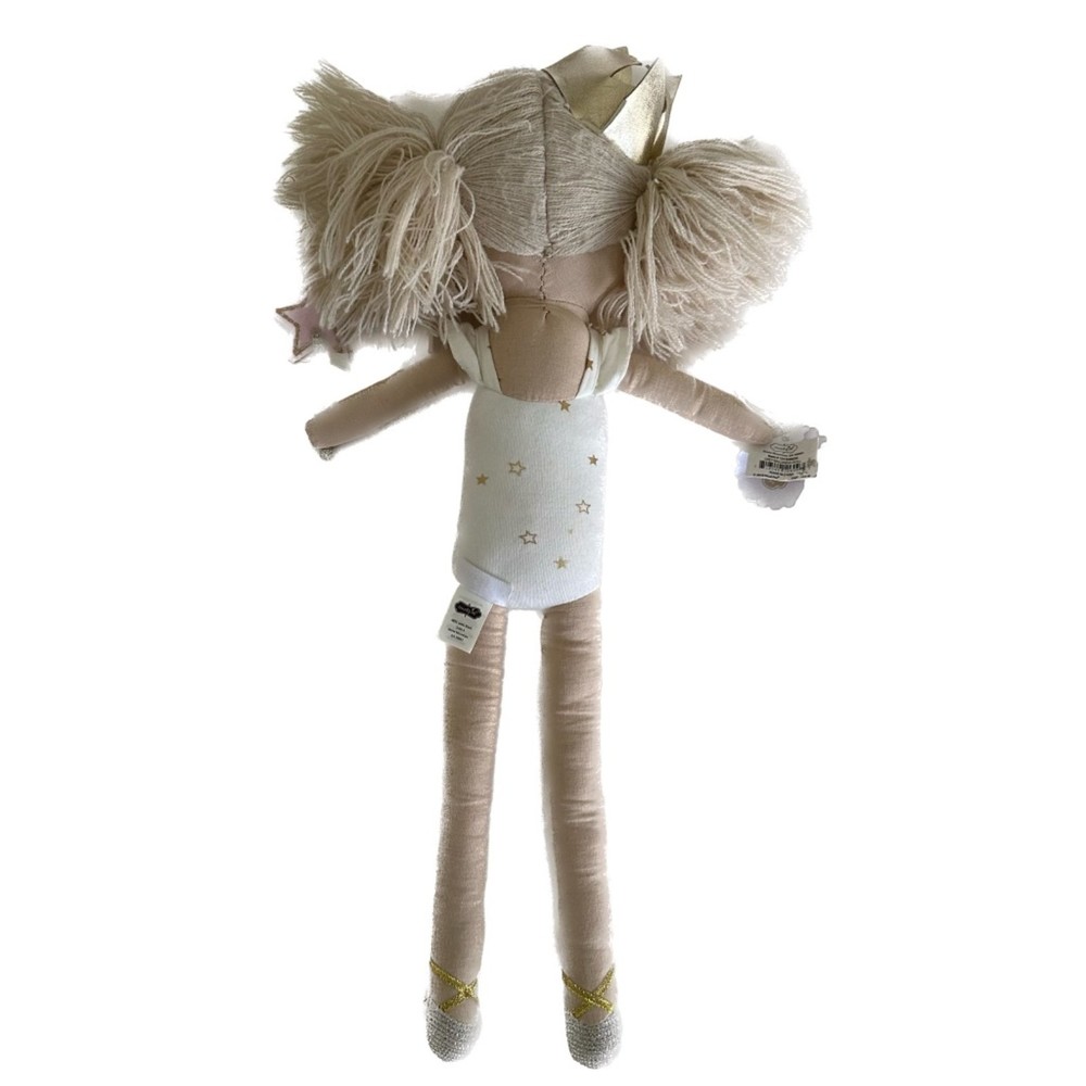 MUDPIE 18" Grey Ballerina Blonde Ragdoll Plush with Tiara and Star Wand - Picture 2 of 9